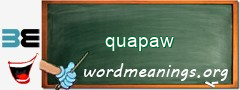 WordMeaning blackboard for quapaw